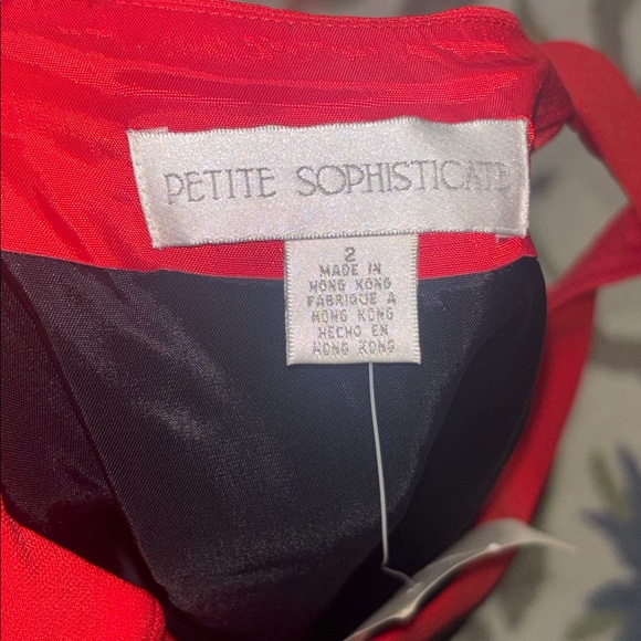 Petite Sophisticate 80s 90s Black and Red sleeveless Mini Dress, 2 - Picture 10 of 12